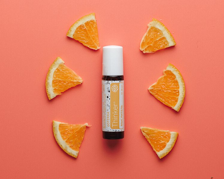 Роллер «Мыслитель» dōTERRA с дольками апельсина