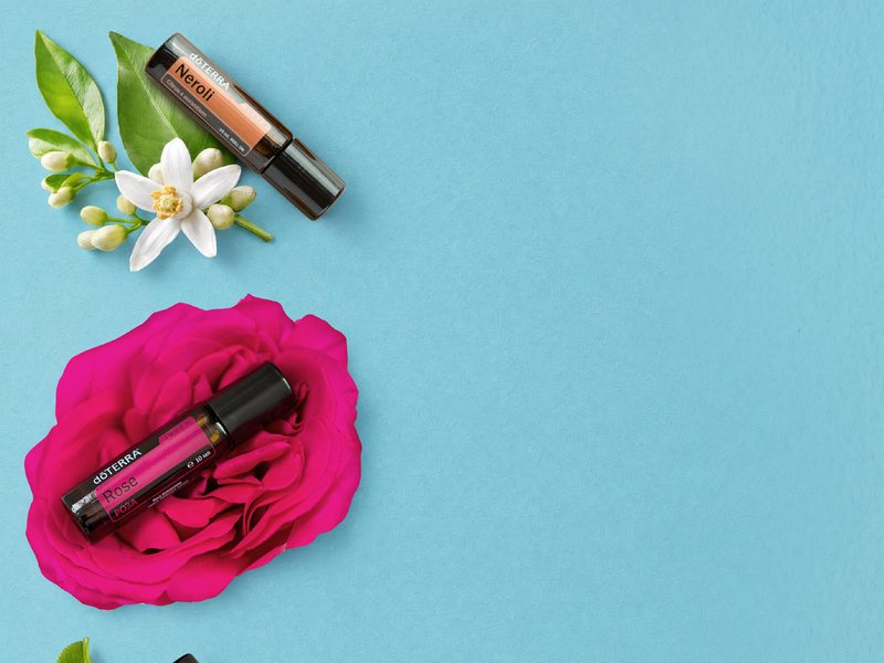 Цветочные роллеры dōTERRA с цветами